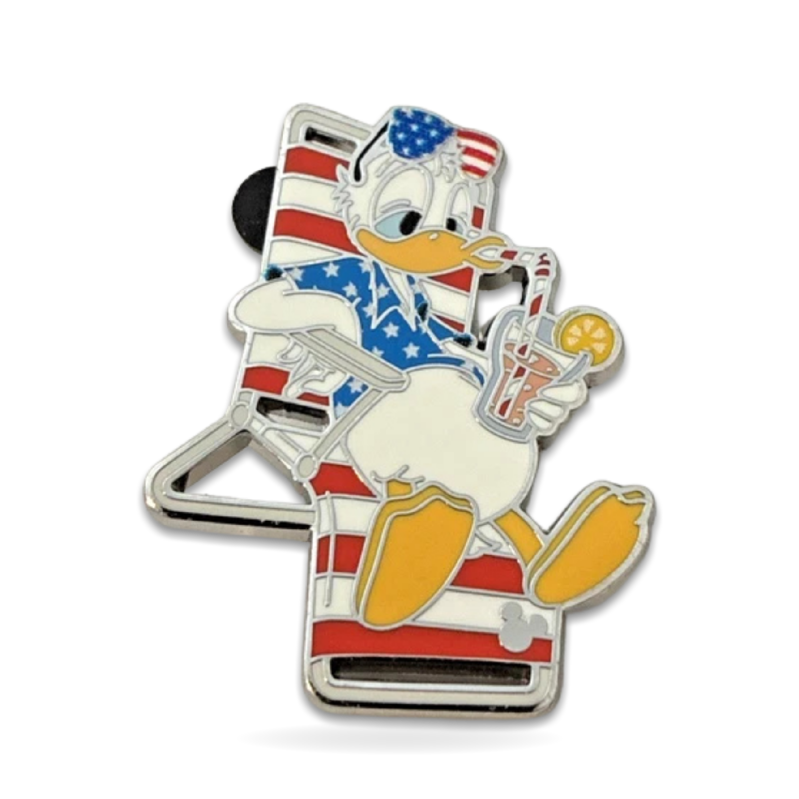 Hidden Mickey Donald July Independence Day Trading Pin