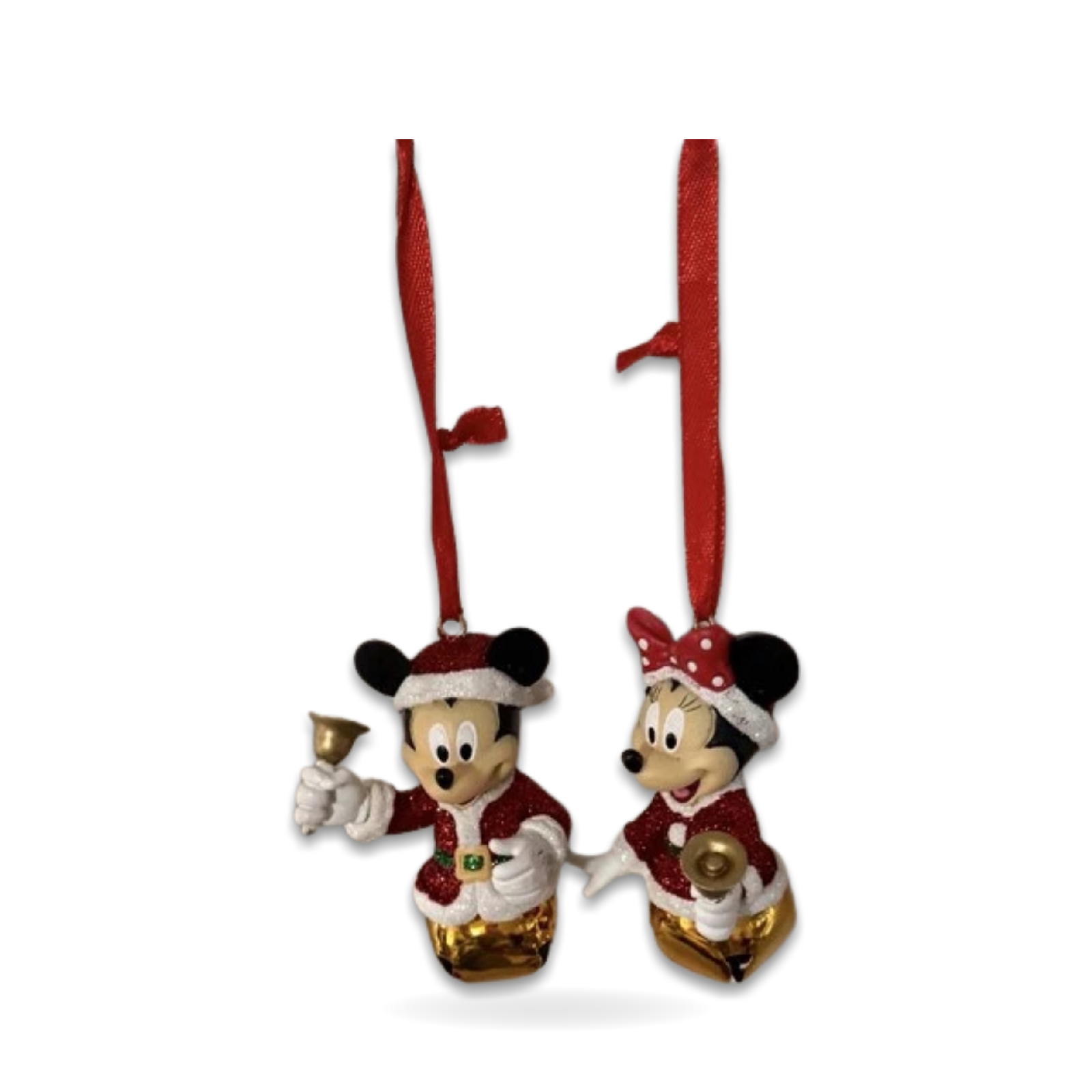 Christmas Mickey Minnie Mouse Bells Good Tidings Seasonal Ornament