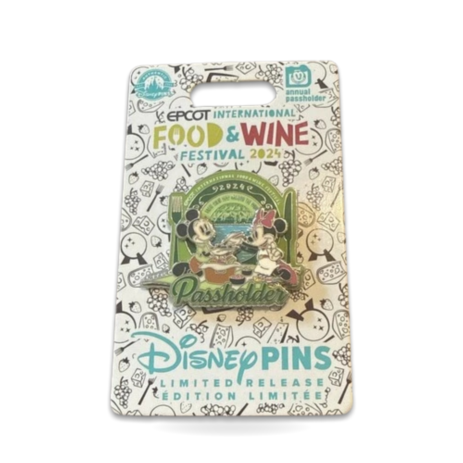 Epcot Food Wine Minnie Mouse Ap Trading Pin