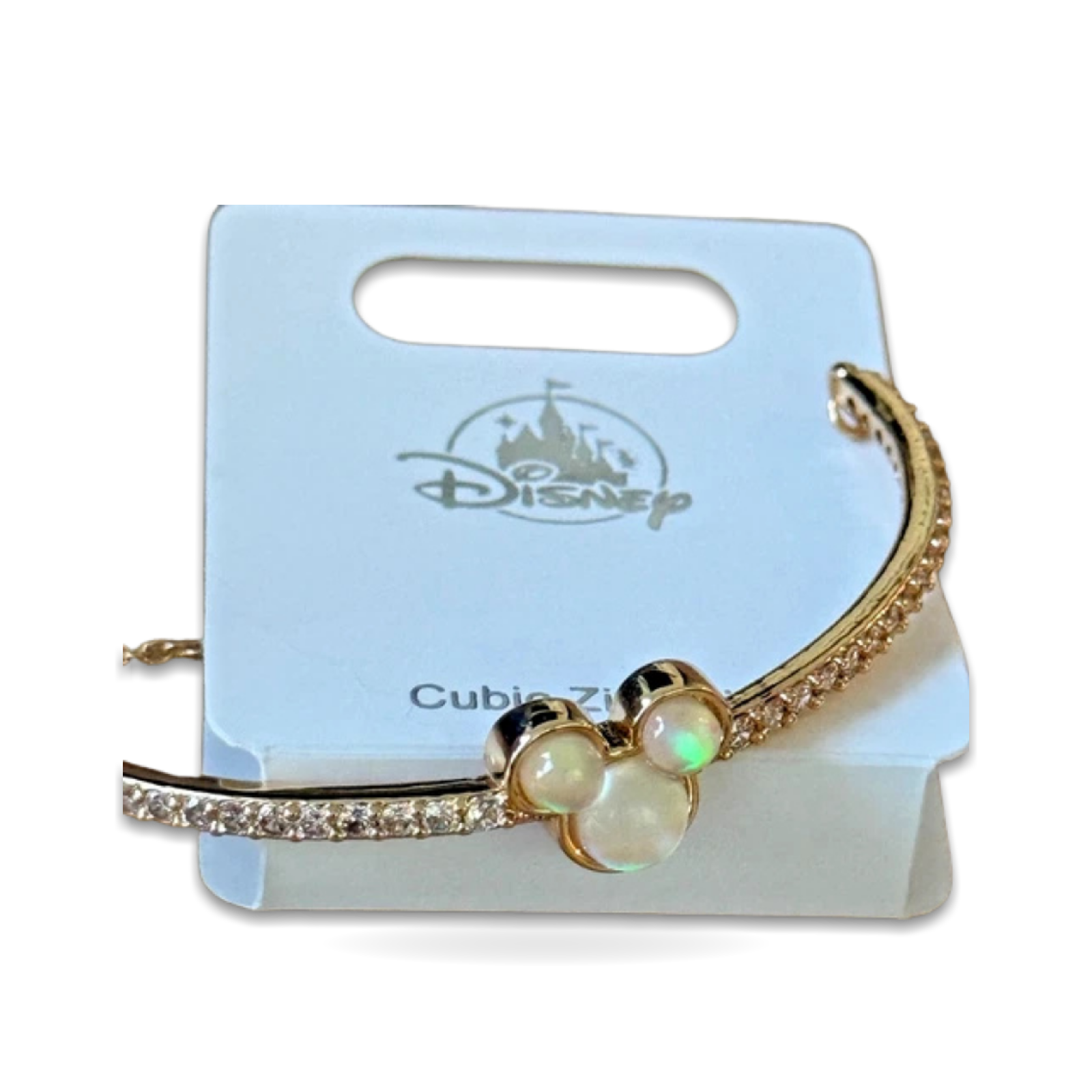 Mickey Mouse Icon Opalescent Jewelry Cz Bracelet