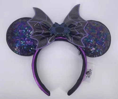 Loungefly Halloween Spiderweb Minnie Sequin Ears Ear Headwear