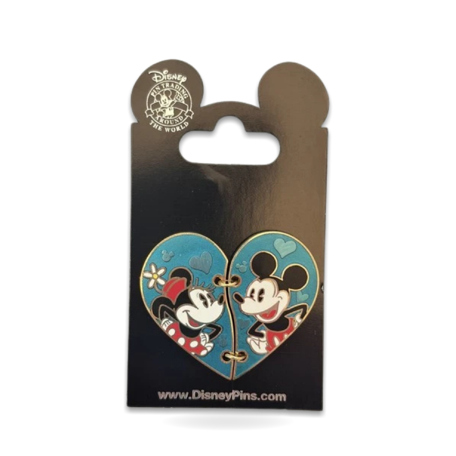 Pack Mickey Minnie Heart Hinged with Card Trading Pin