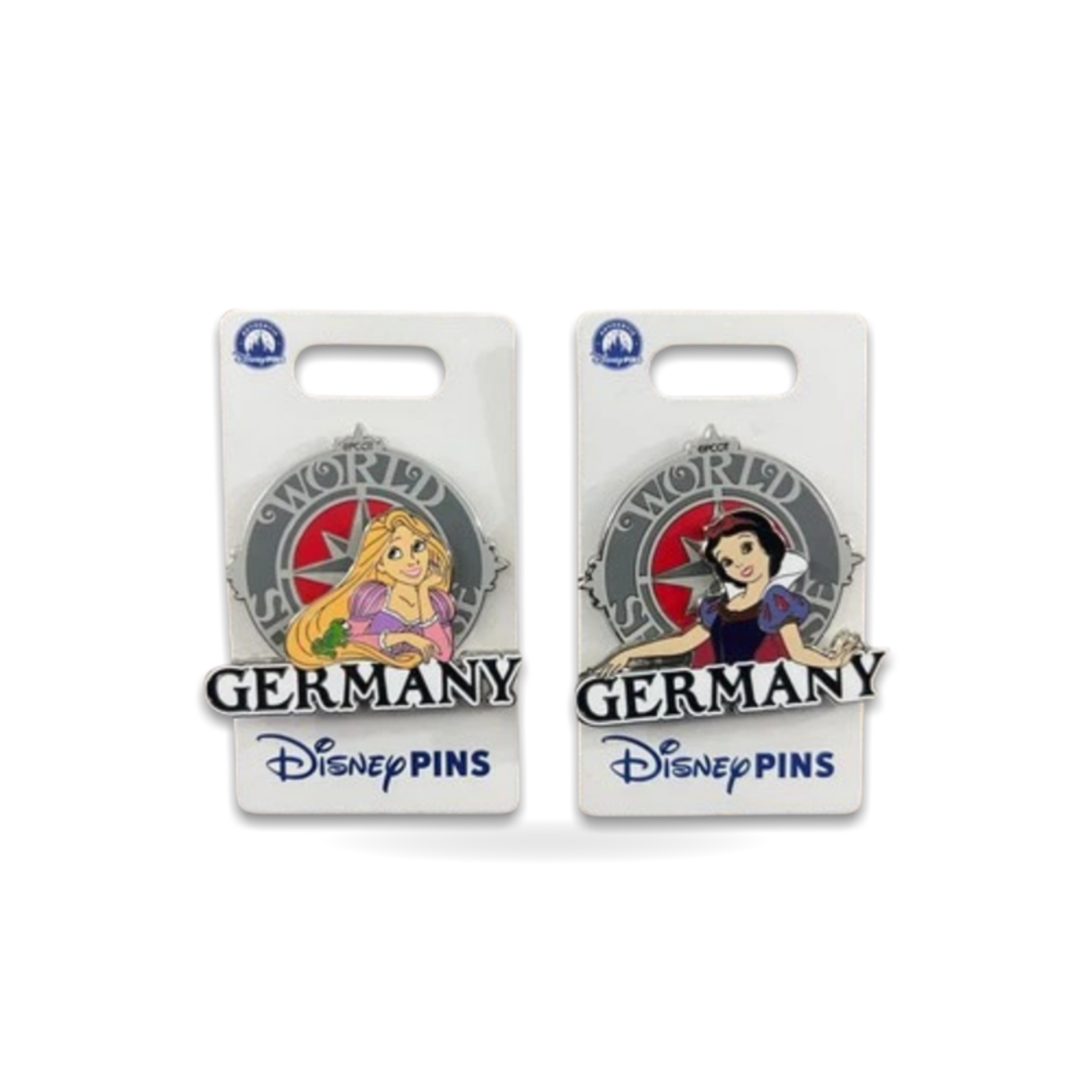 Epcot World Showcase Rapunzel Snow White Set Of 2 Trading Pin