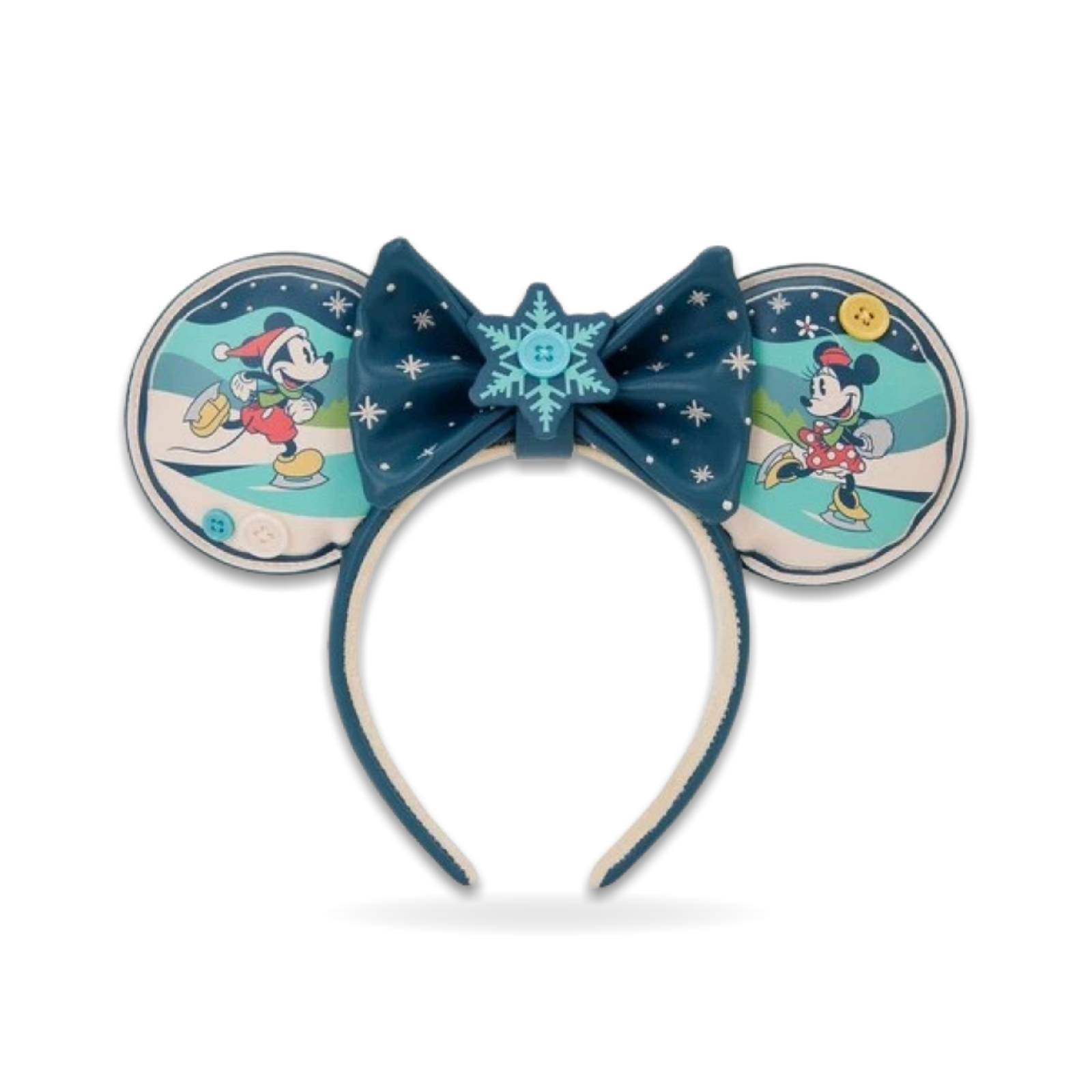 Loungefly Mickey Minnie Holiday With Removable Bow Ear Headwear