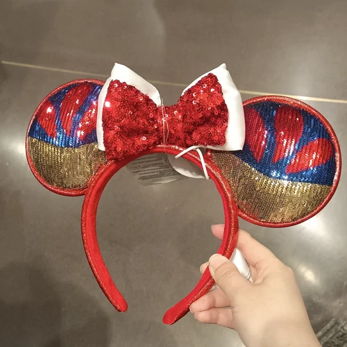 Snow White Sequins Minnie Us Post Ear Headwear