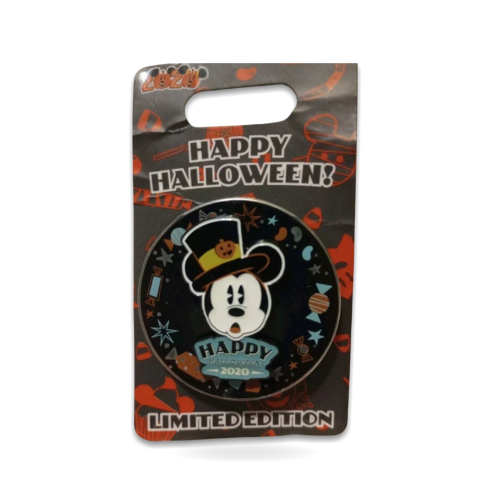 Silver Black Limited Edition Cast Member Halloween Candy Mickey Mouse Trading Pin