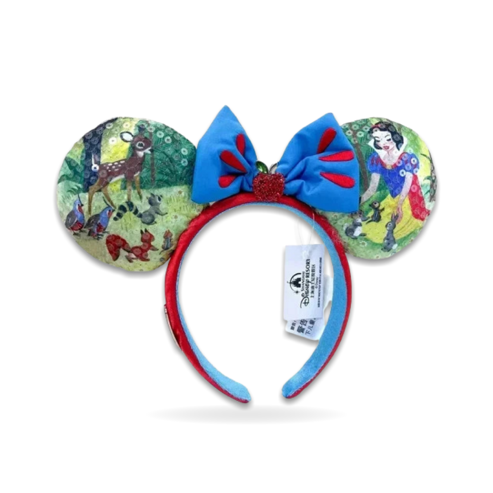 100 Decades Snow White Minnie Mouse Blue Bow Ears Ear Headwear