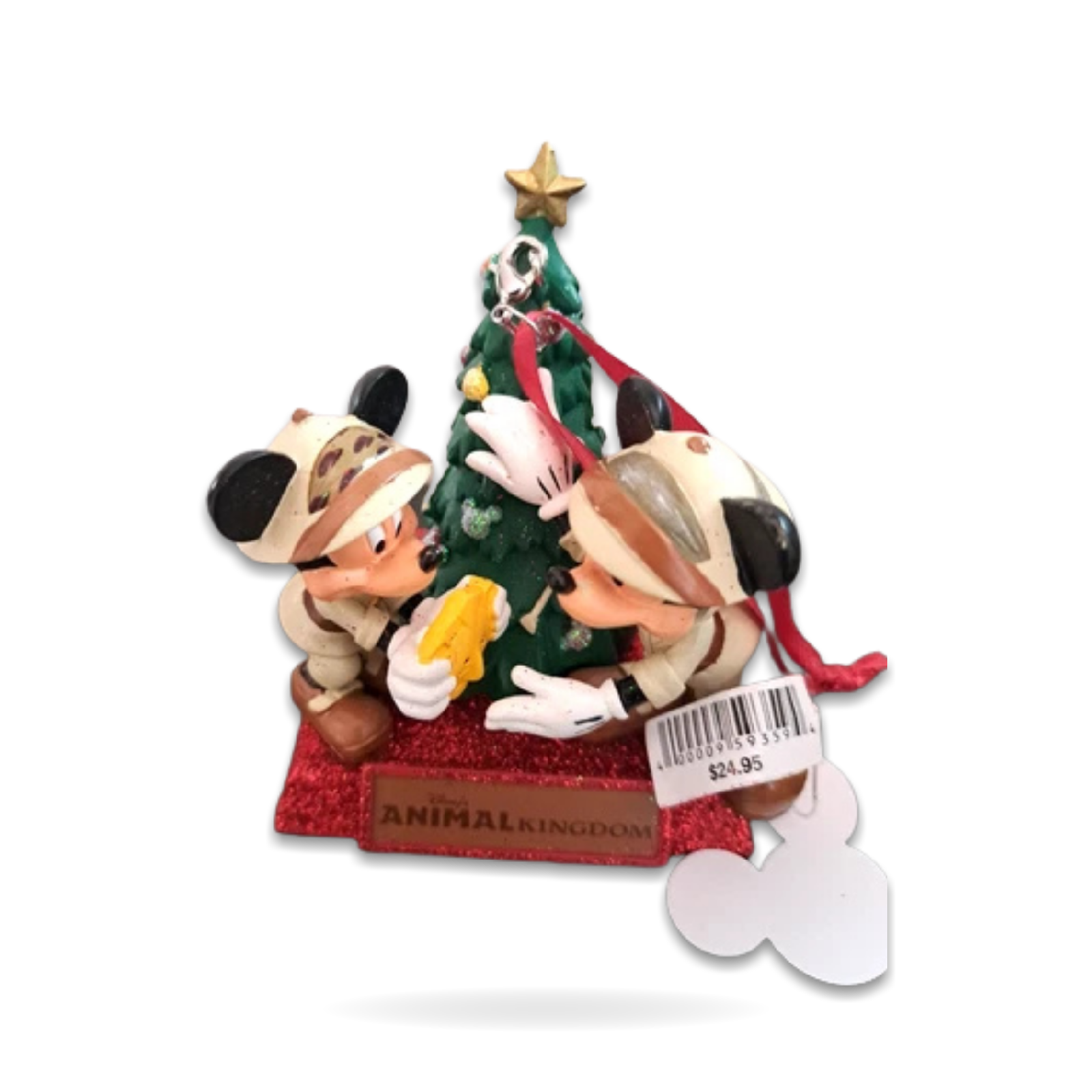 Animal Kingdom Mickey Safari Christmas Tree Seasonal Ornament