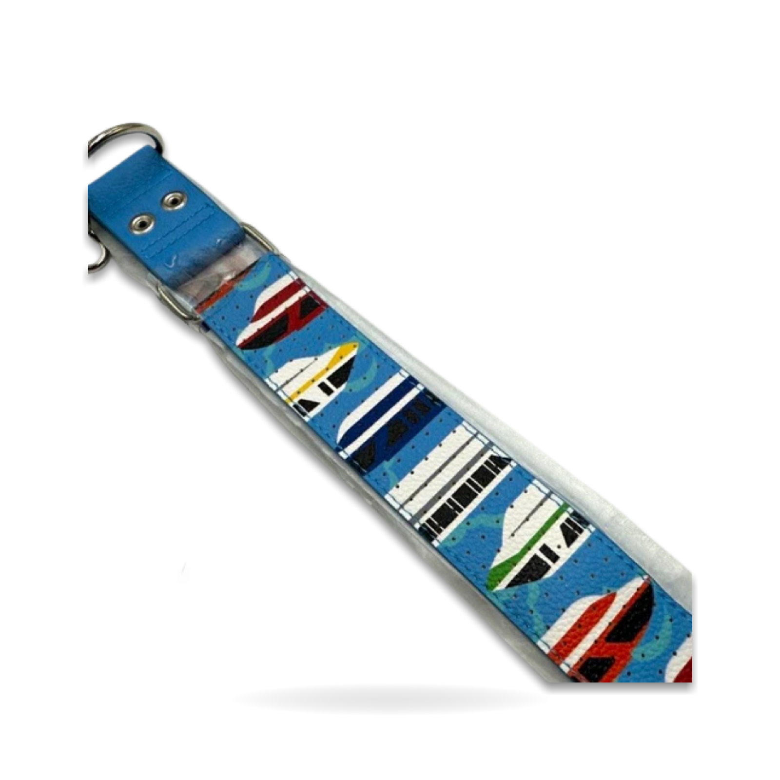 Blue Monorail Pattern Lanyard