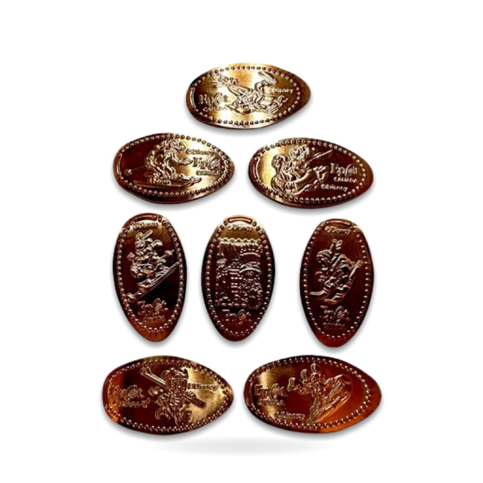 EPCOT Canada Pavilion Pressed Enlongated Pennies Set Of 8