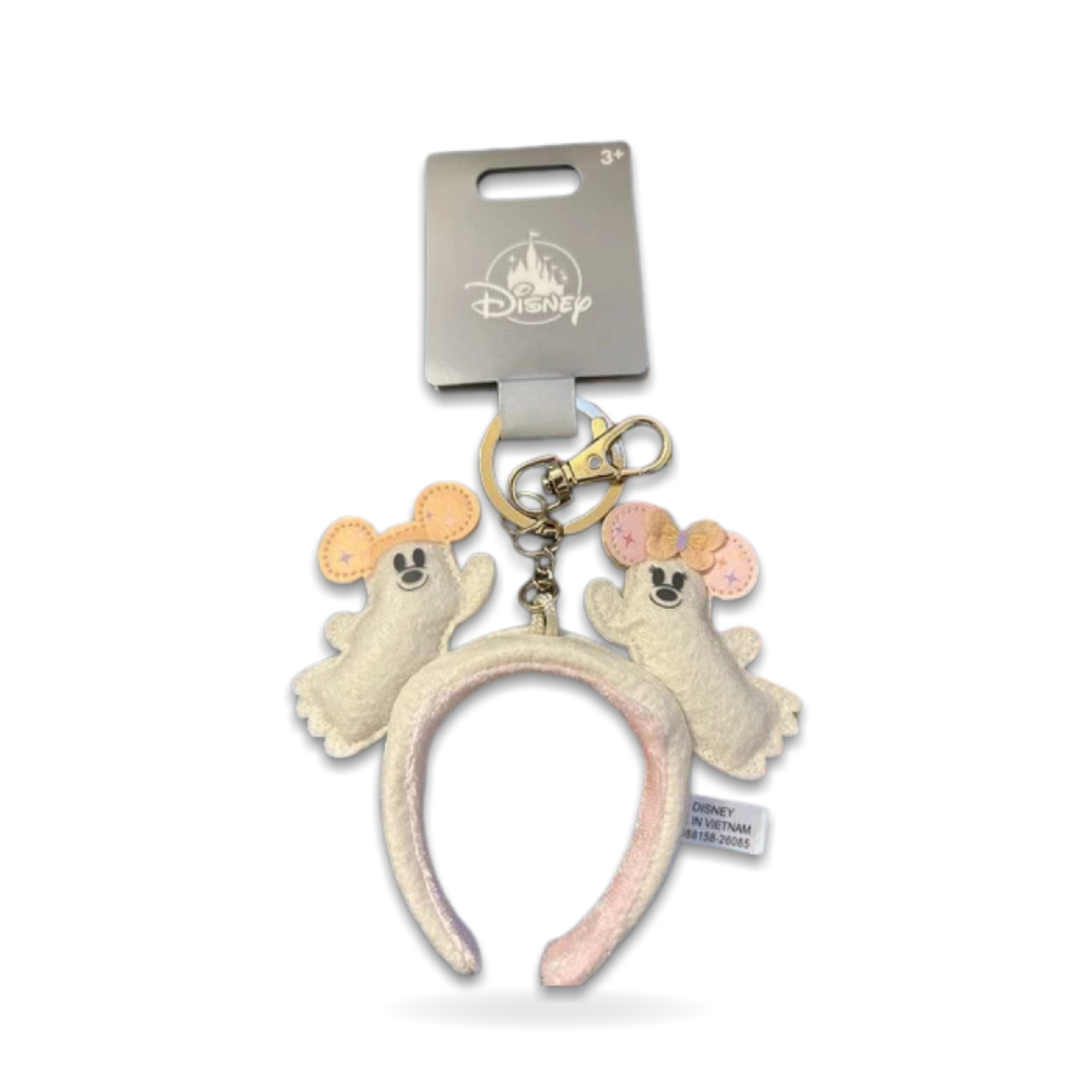 Halloween Ghost Headband Ears Pastel Clip Charm Keychain Bag