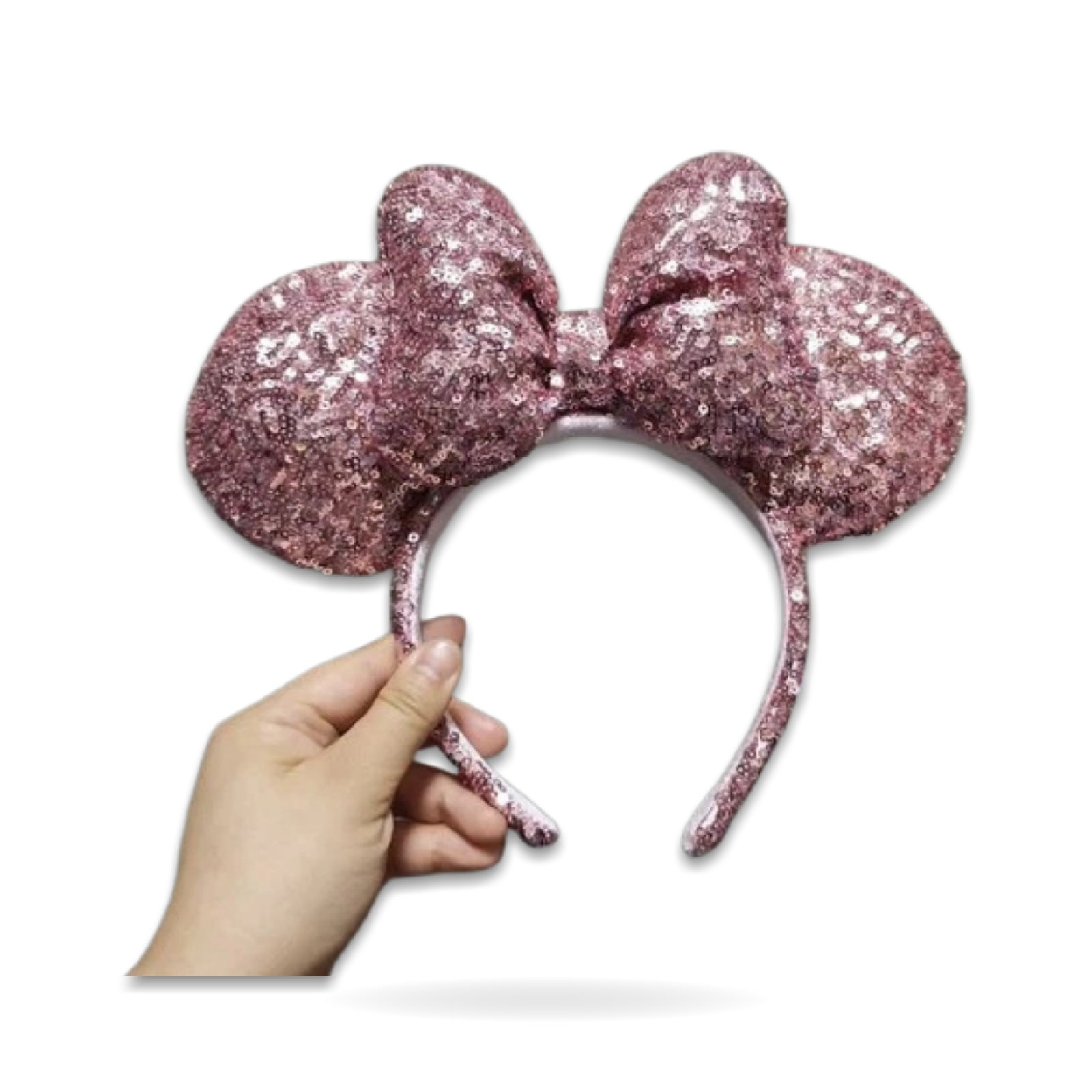 Japan Tokyo Minnie Ribbon Sequin Pink Ear Headwear