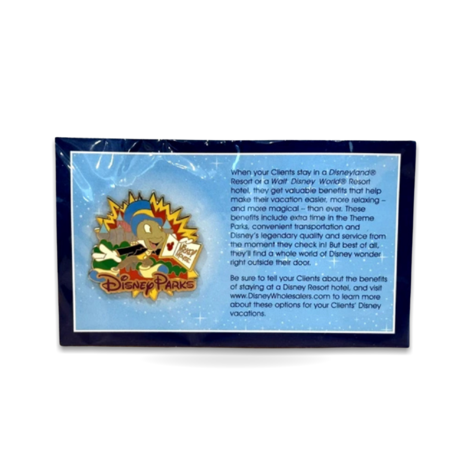 Jiminy Cricket Travel Agent Promo Trading Pin