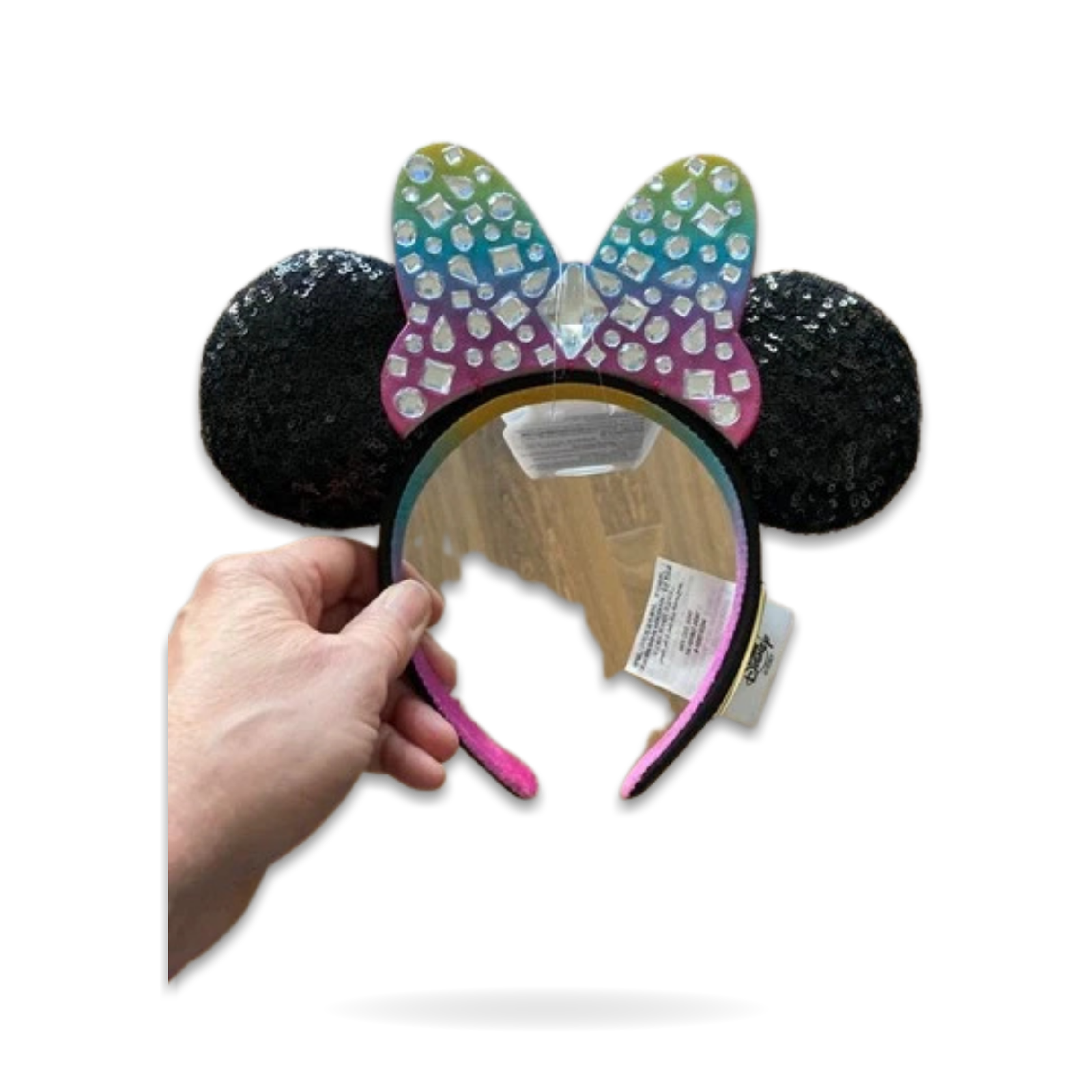 70th Anniversary Minnie Mouse Rainbow Jeweled Bow Ear Headwear