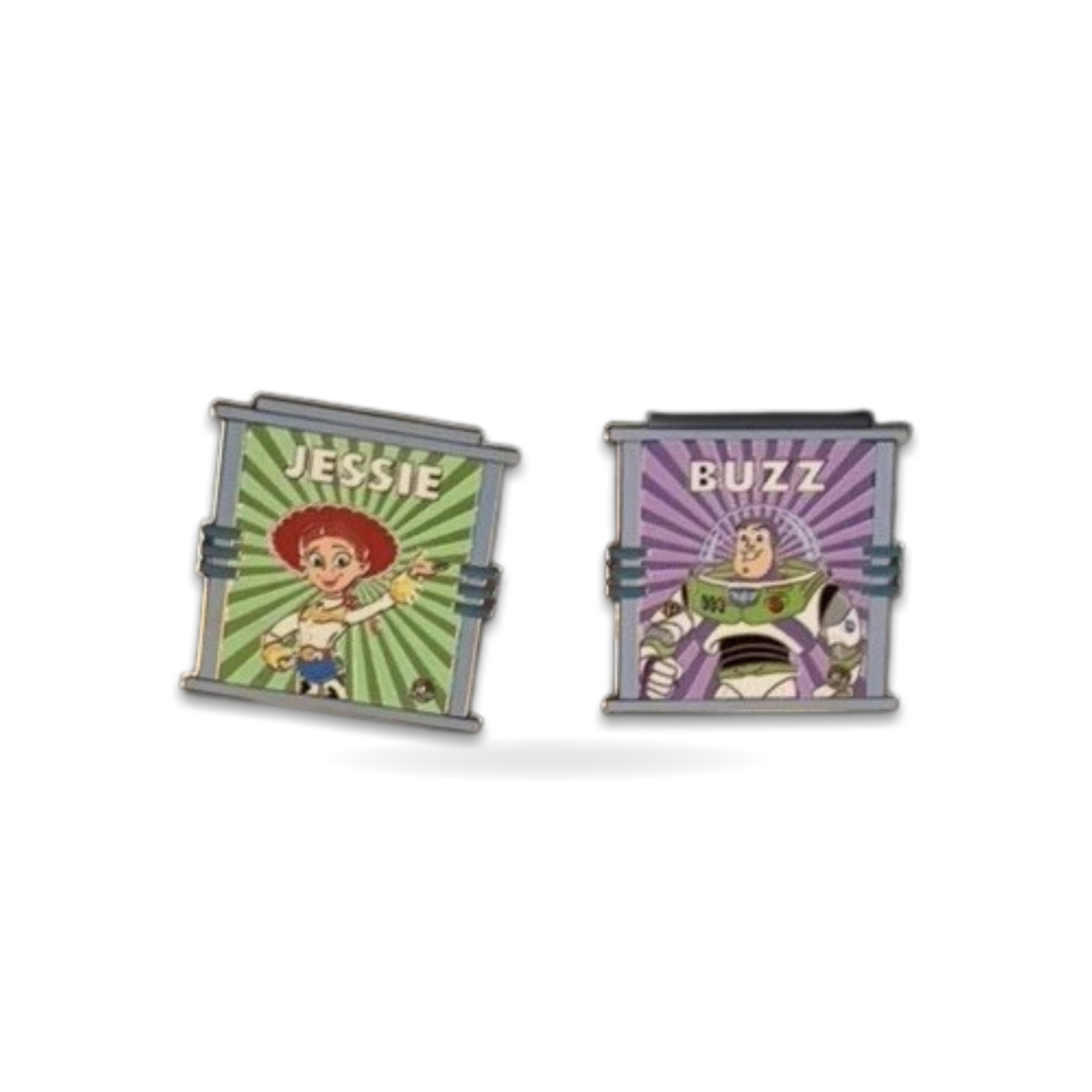Jessie and Buzz Toy Story character pin set