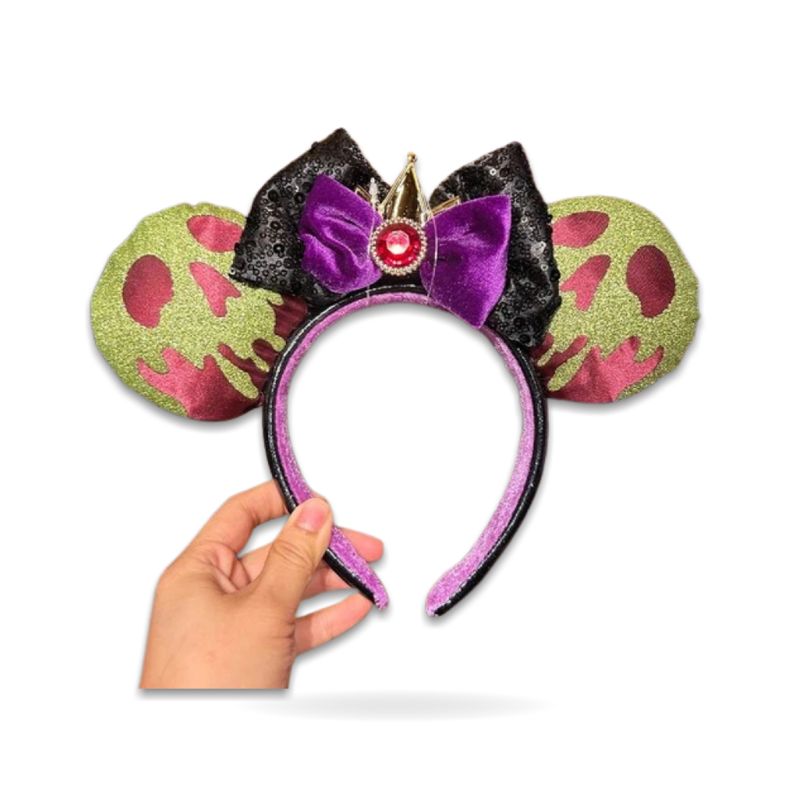 Minnie Mouse Ear Bow Evil Queen Poison Apple Snow White Ear Headwear