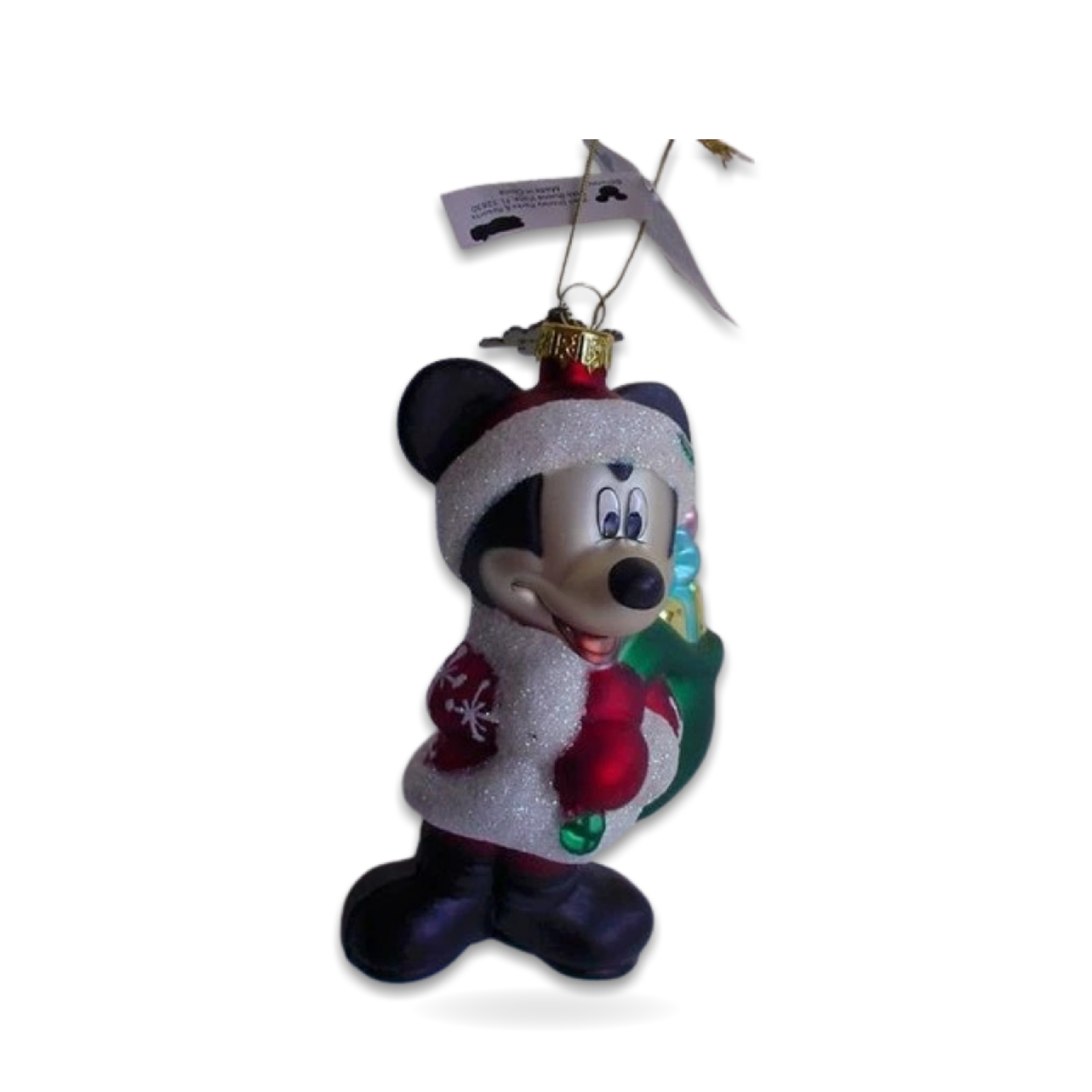 Mickey Mouse Santa blown Seasonal Ornament
