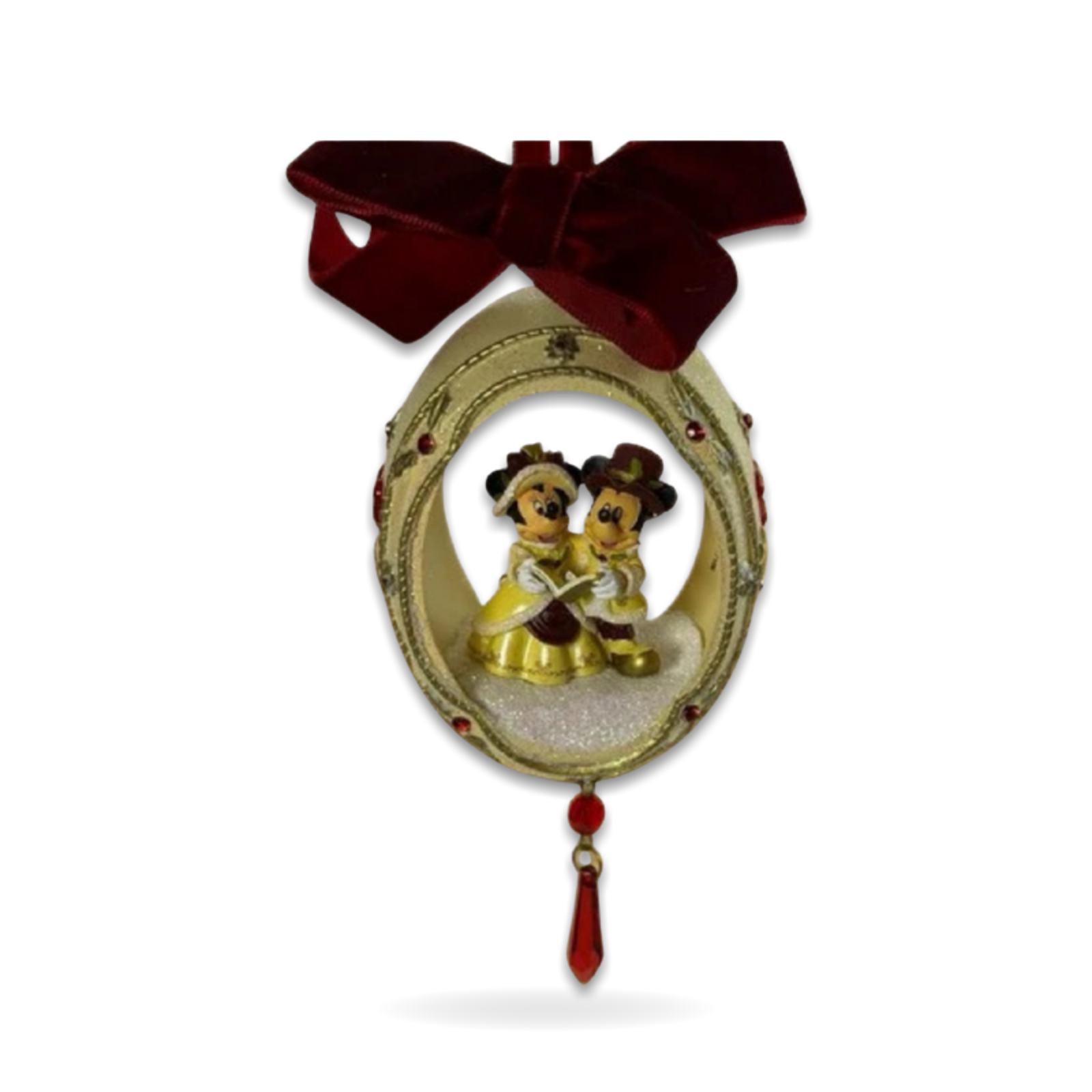 Christmas Victorian Mickey and Minnie 5 Seasonal Ornament