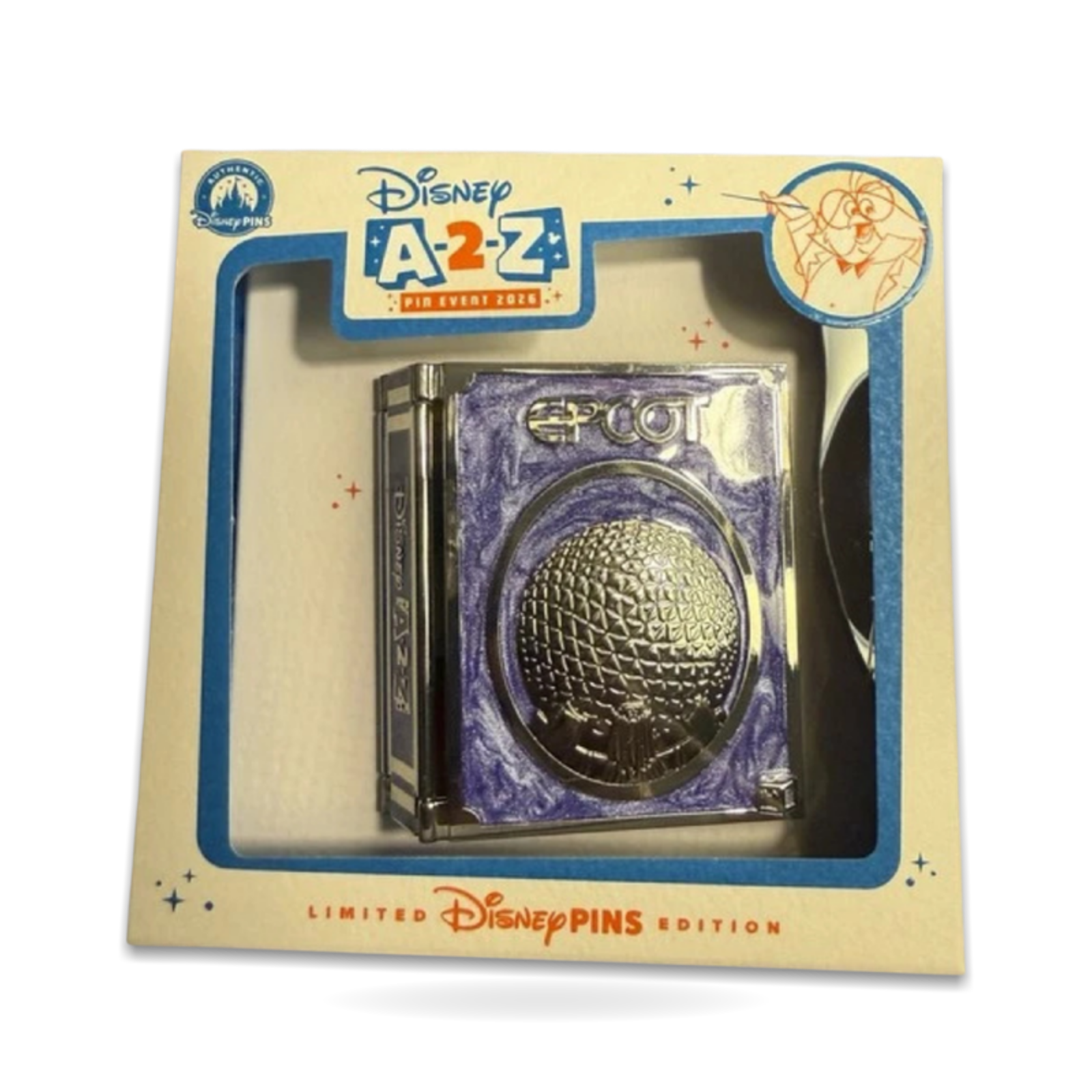 A-2-z Event Storybooks Epcot Mickey Mouse and Figment Trading Pin