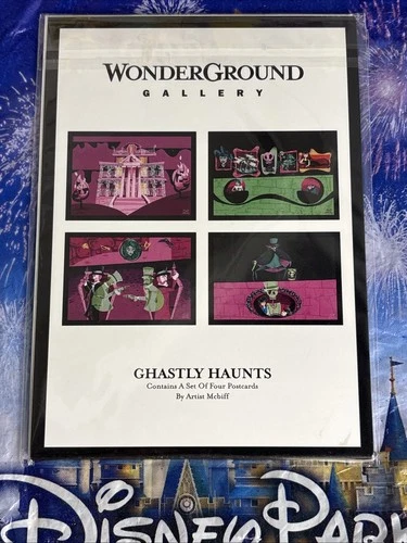 Haunted Mansion Postcard Set of 4 5x7” WonderGround Gallery