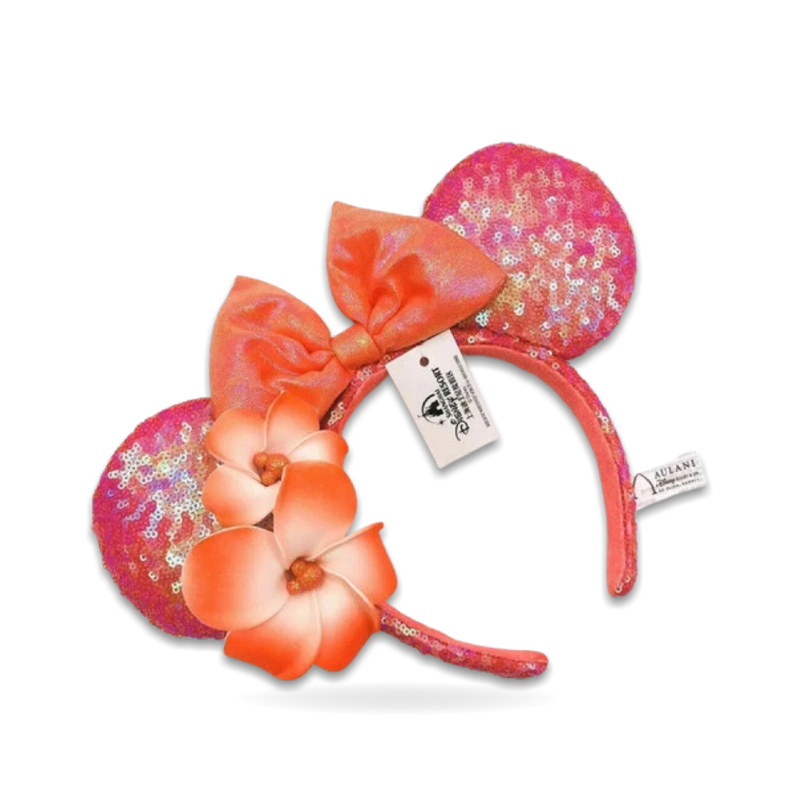 Orange Plumeria Limited Party Aulani Hawaii Minnie Ear Headwear