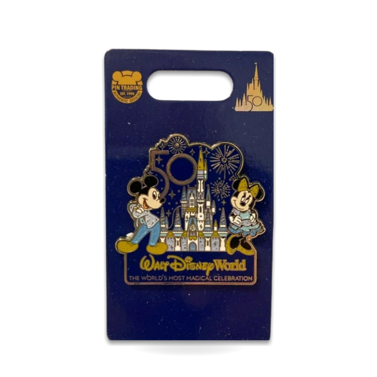 50th Anniversary Mickey by Cinderella's Castle Trading Pin