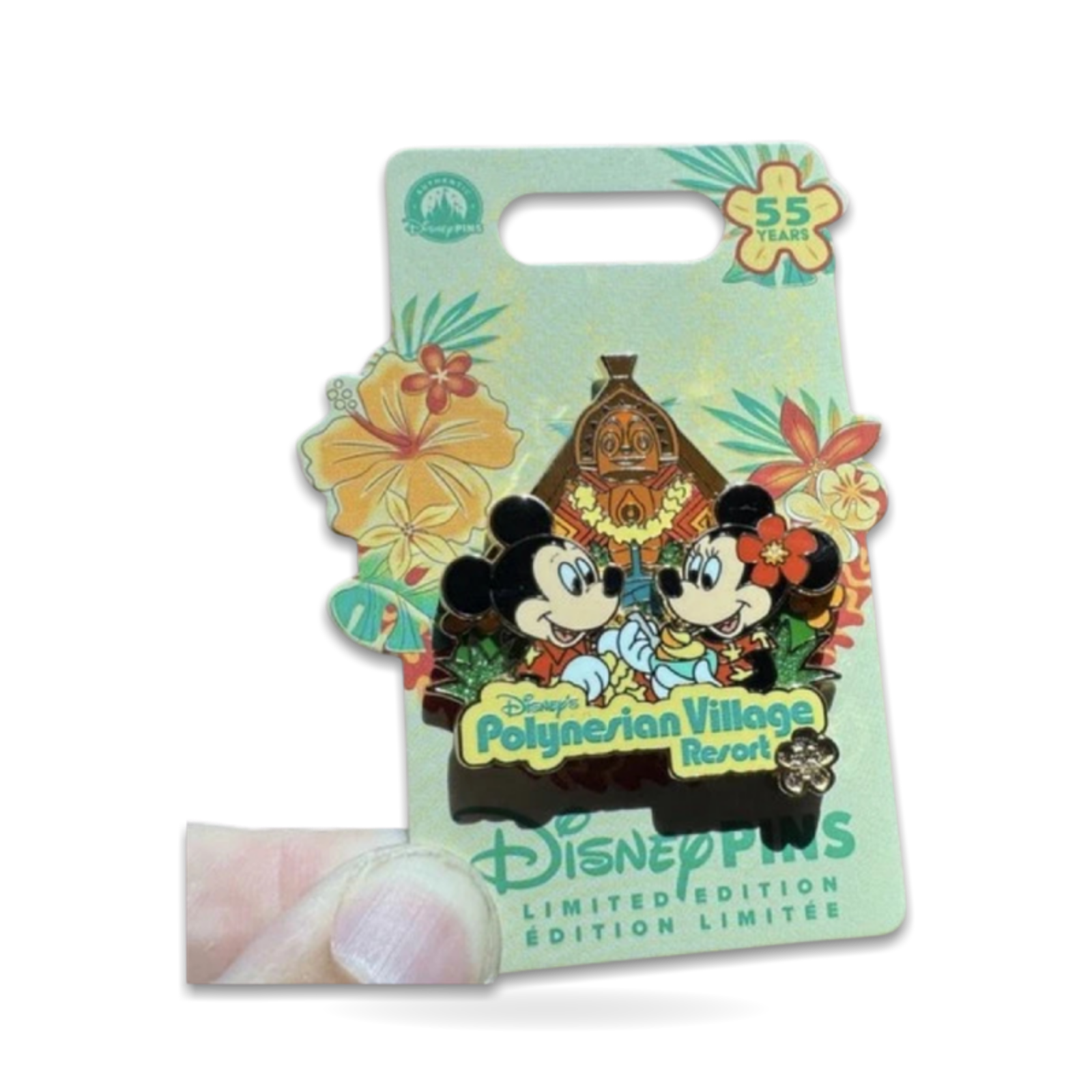 Polynesian 55th Anniversary Mickey Minnie Limited Edition Trading Pin