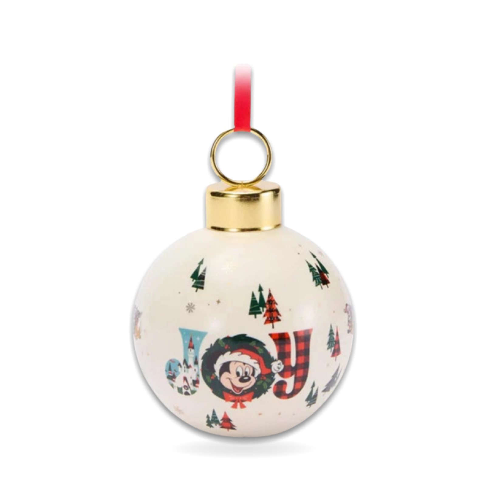 Santa Mickey Mouse Joy Christmas Seasonal Ornament