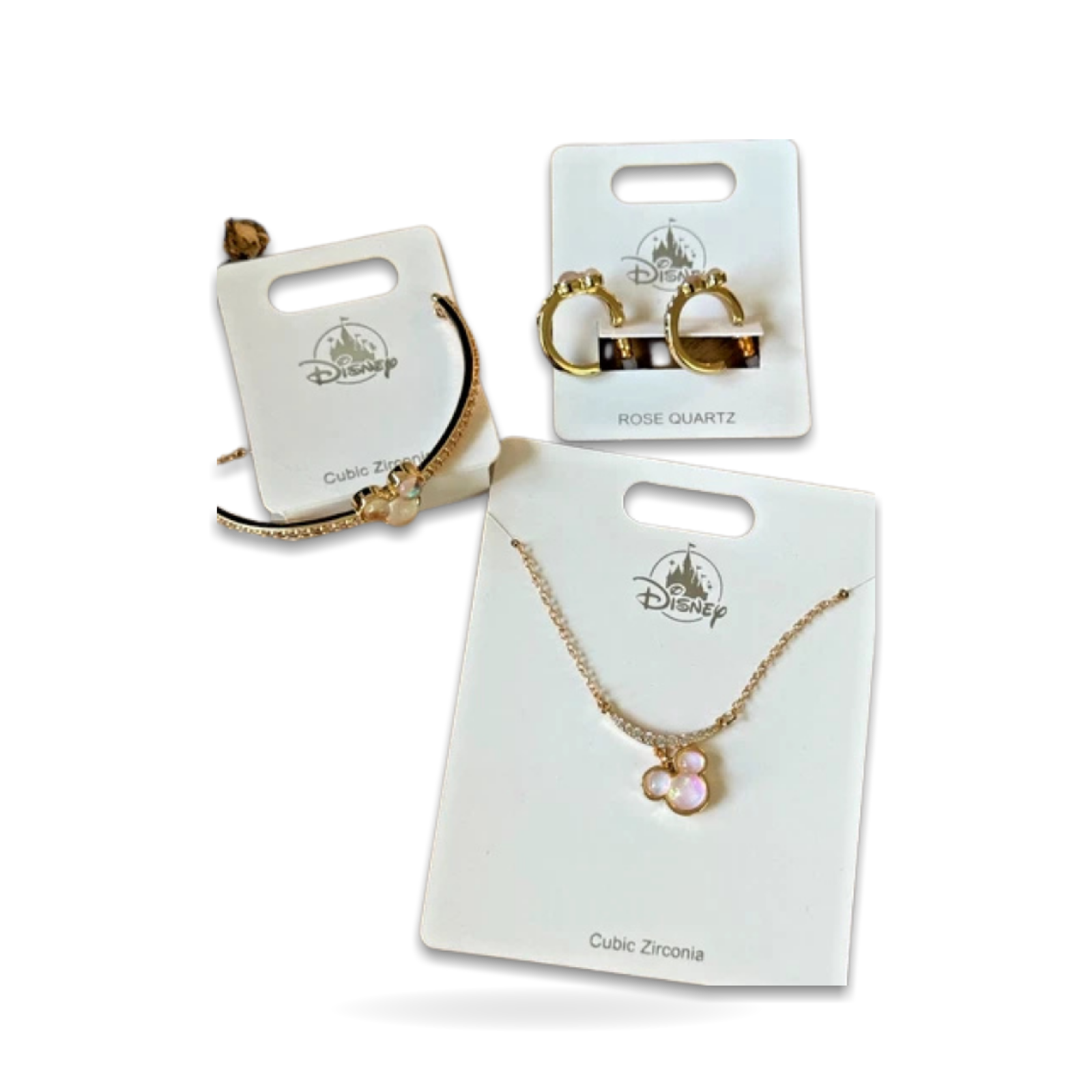 Mickey Icon Earrings Opalescent Jewelry Set Necklace