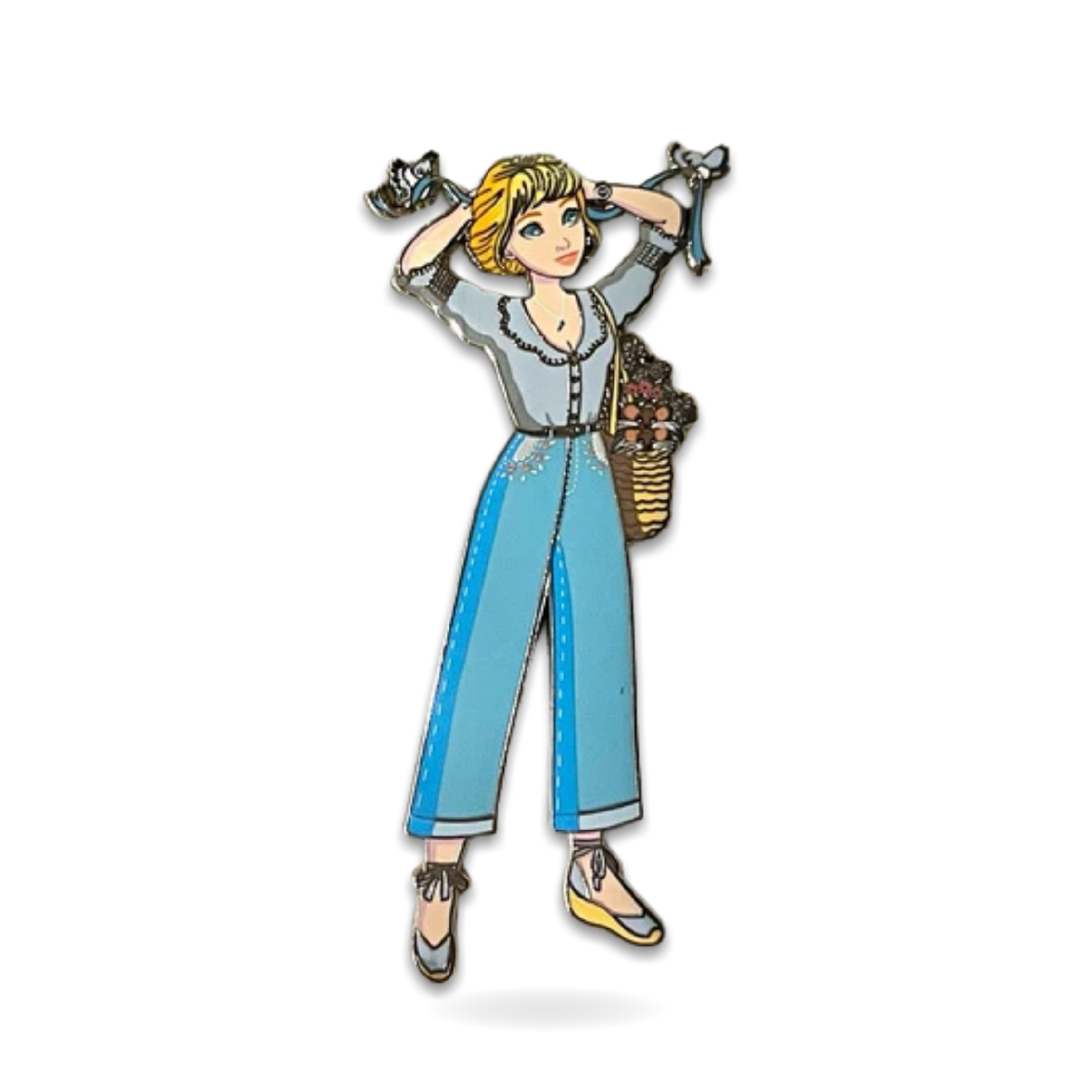 Cinderella modern fantasy character pin