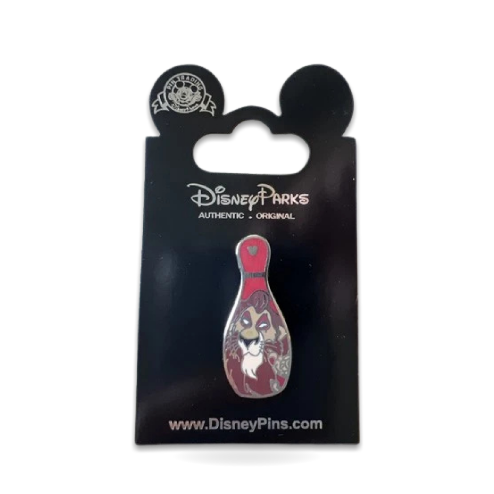 Hidden Mickey Lion Villain Bowling Pin Trading Pin