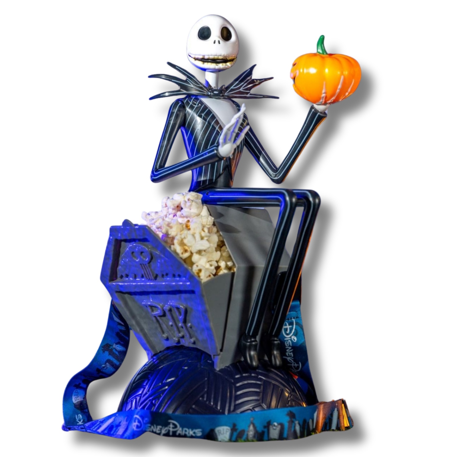 Official product image showing the Jack Skellington gravestone bucket and The Mayor sipper