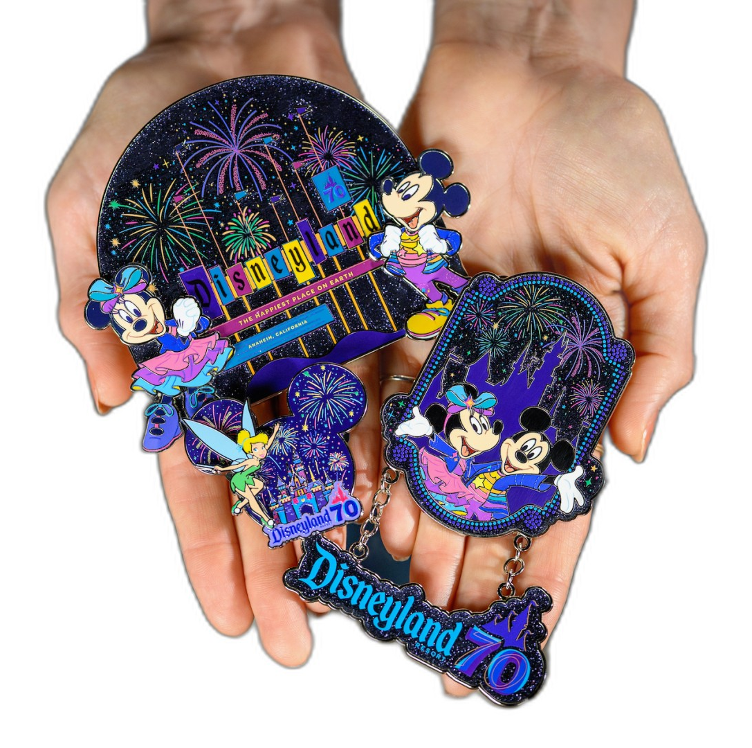 Disneyland 70th anniversary castle collection pin set