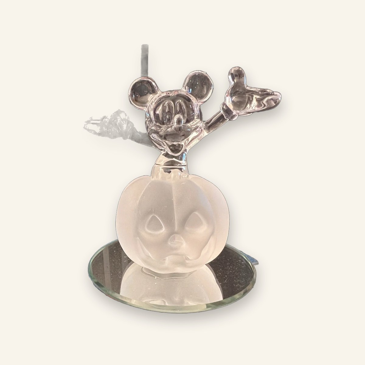 Arribas Brothers Glass Mickey Pumpkin Figurine