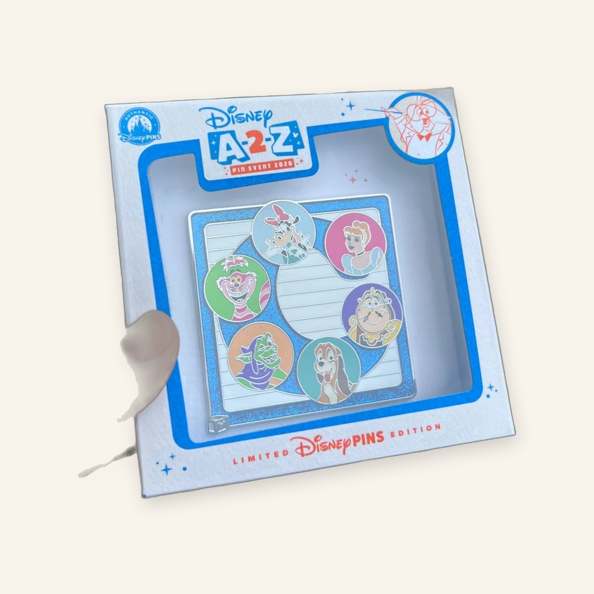 C Characters Block A-2-Z ABC's Mini Jumbo Disney Pin