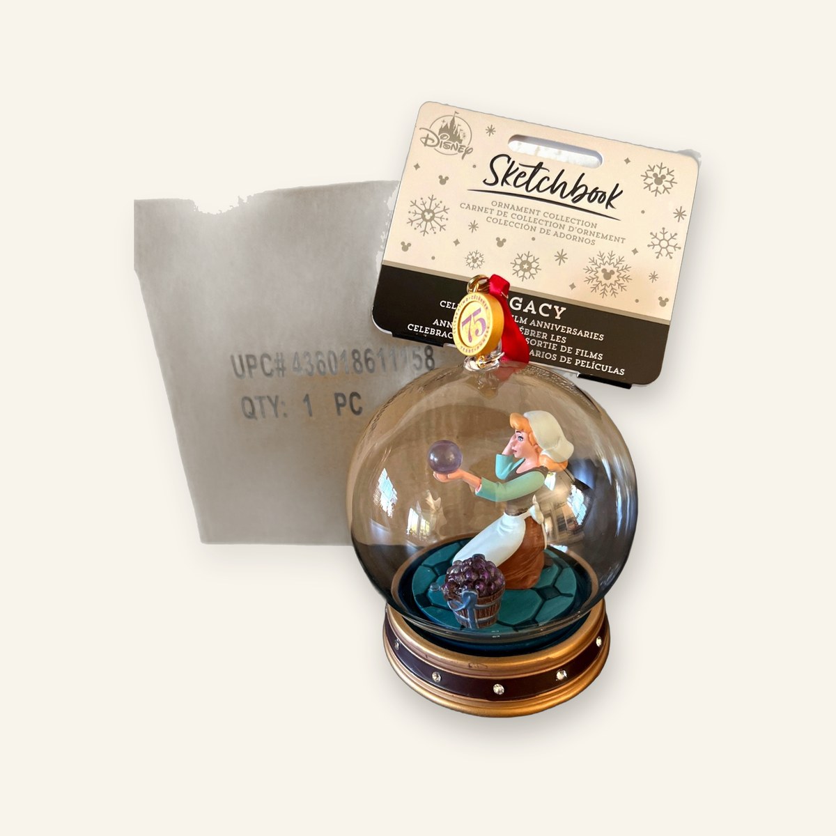 Cinderella Legacy Sketchbook Ornament (75th Anniversary)