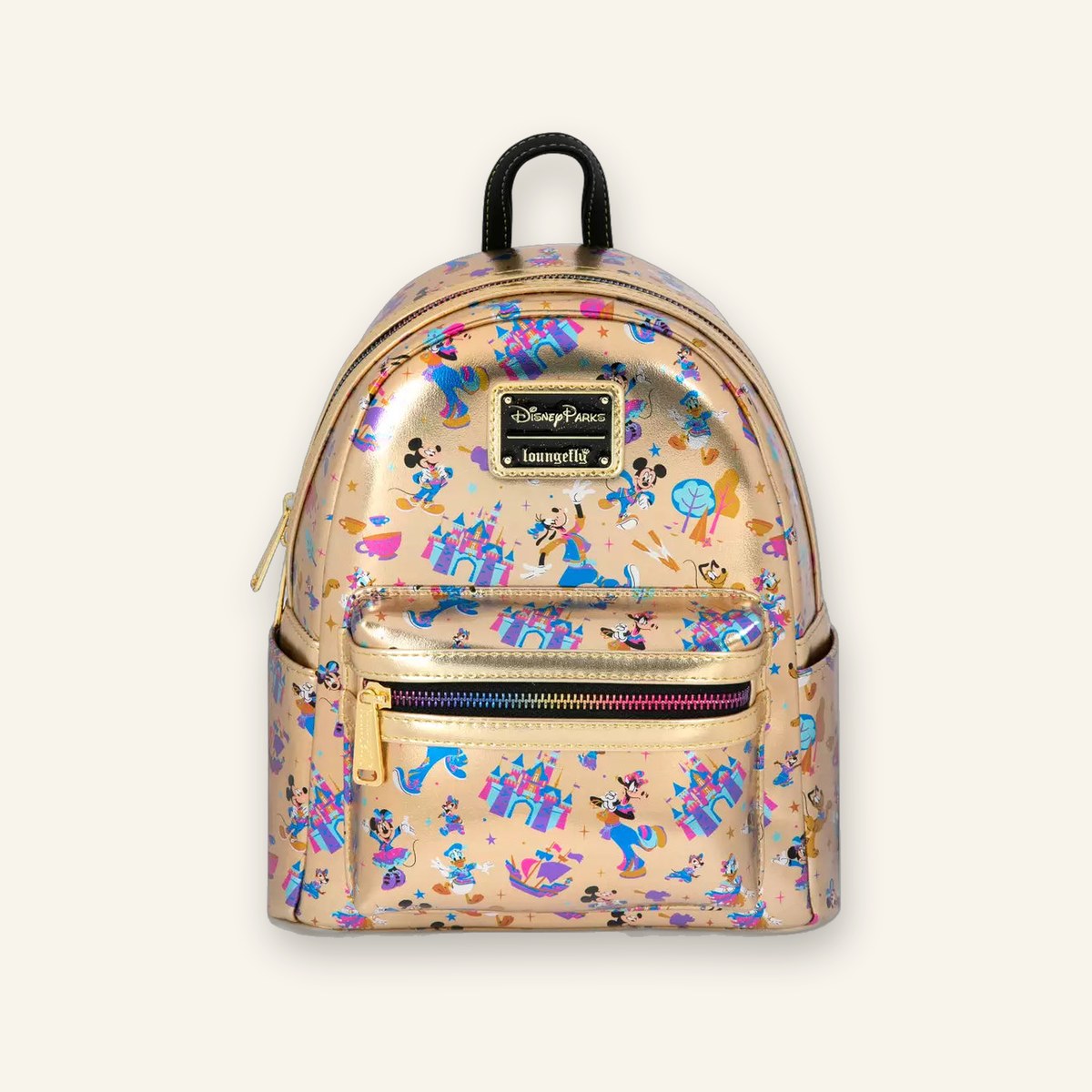 Disneyland 70th Anniversary Mickey & Friends Loungefly Mini Backpack