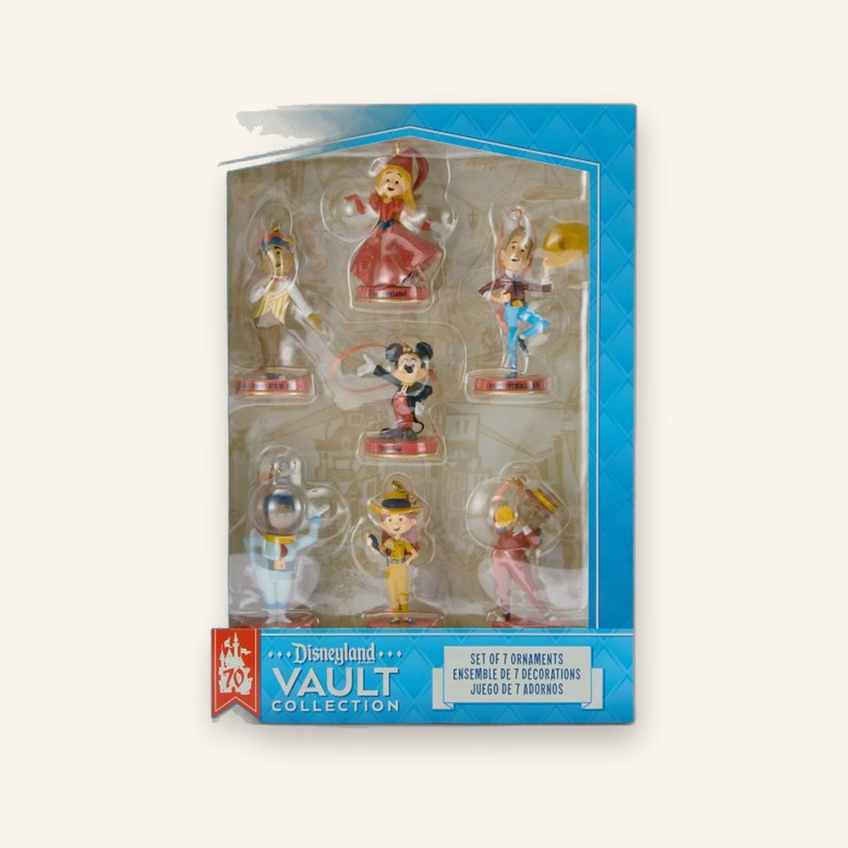 Disneyland 70th Anniversary Vault Collection Figural Ornament Set