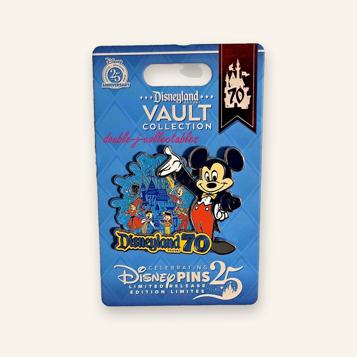 Disneyland 70th Anniversary Vault Logo Pin