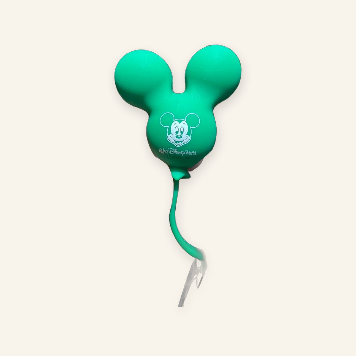 Green Mickey Mouse Walt Disney World Balloon Straw Topper