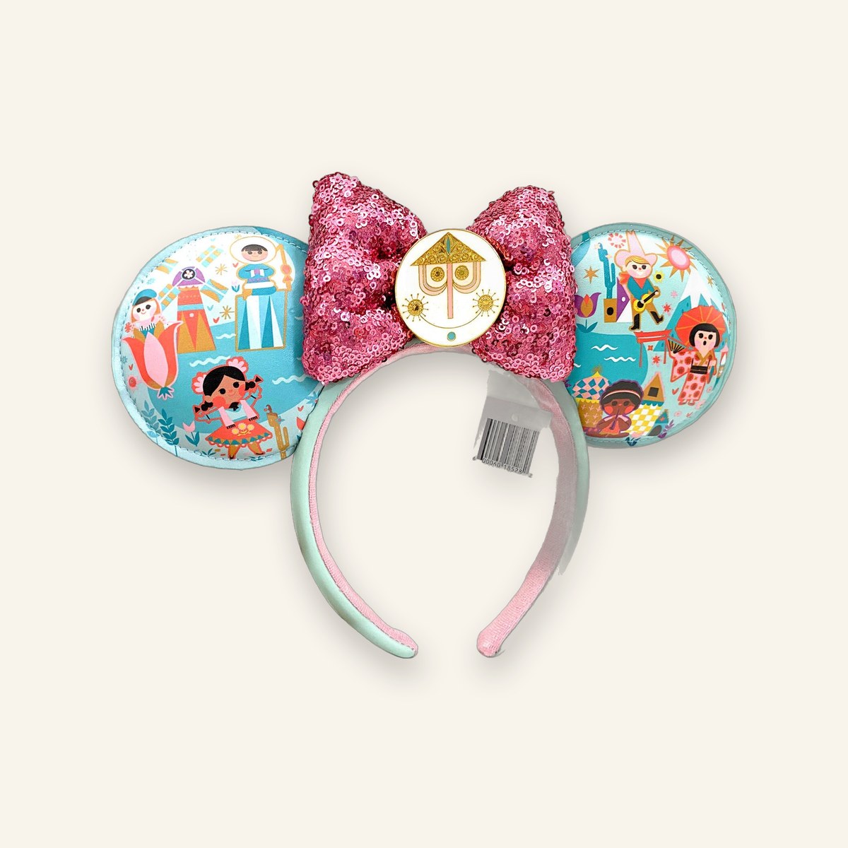 "it's a small world" Sequined Minnie Ear Headband