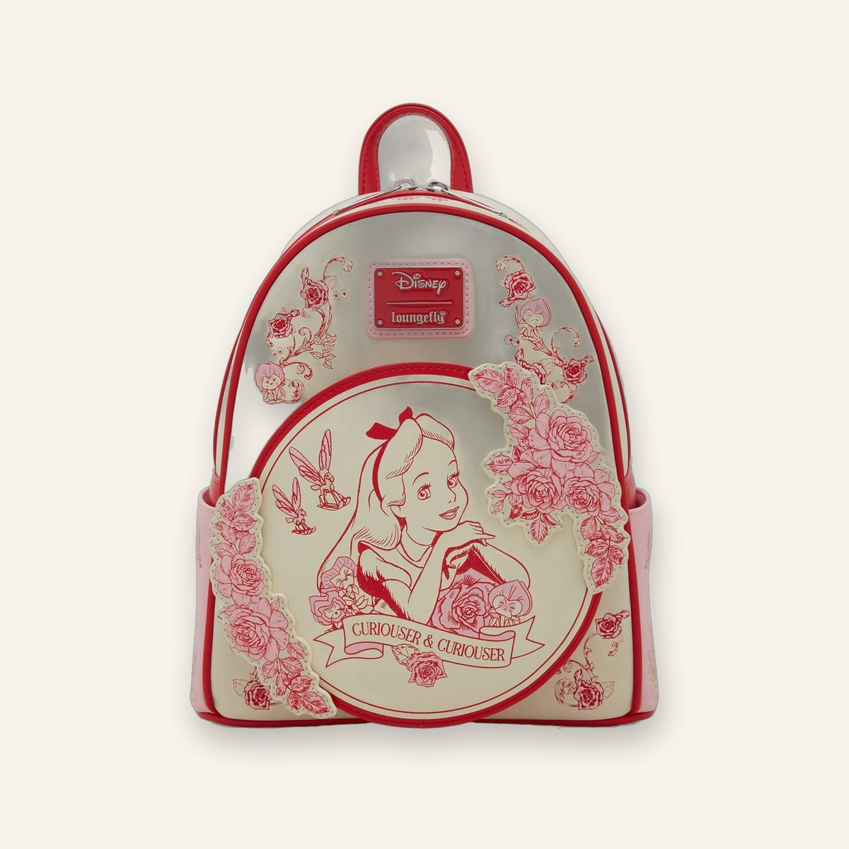 Loungefly Alice in Wonderland Tonal Floral Mini Backpack