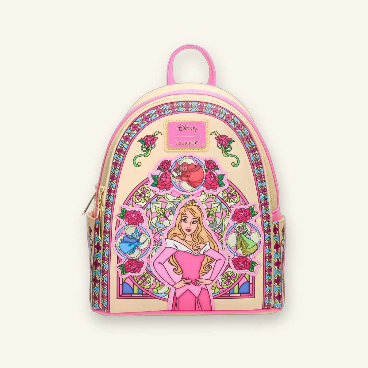 Loungefly Aurora Stained Glass Portrait Mini Backpack