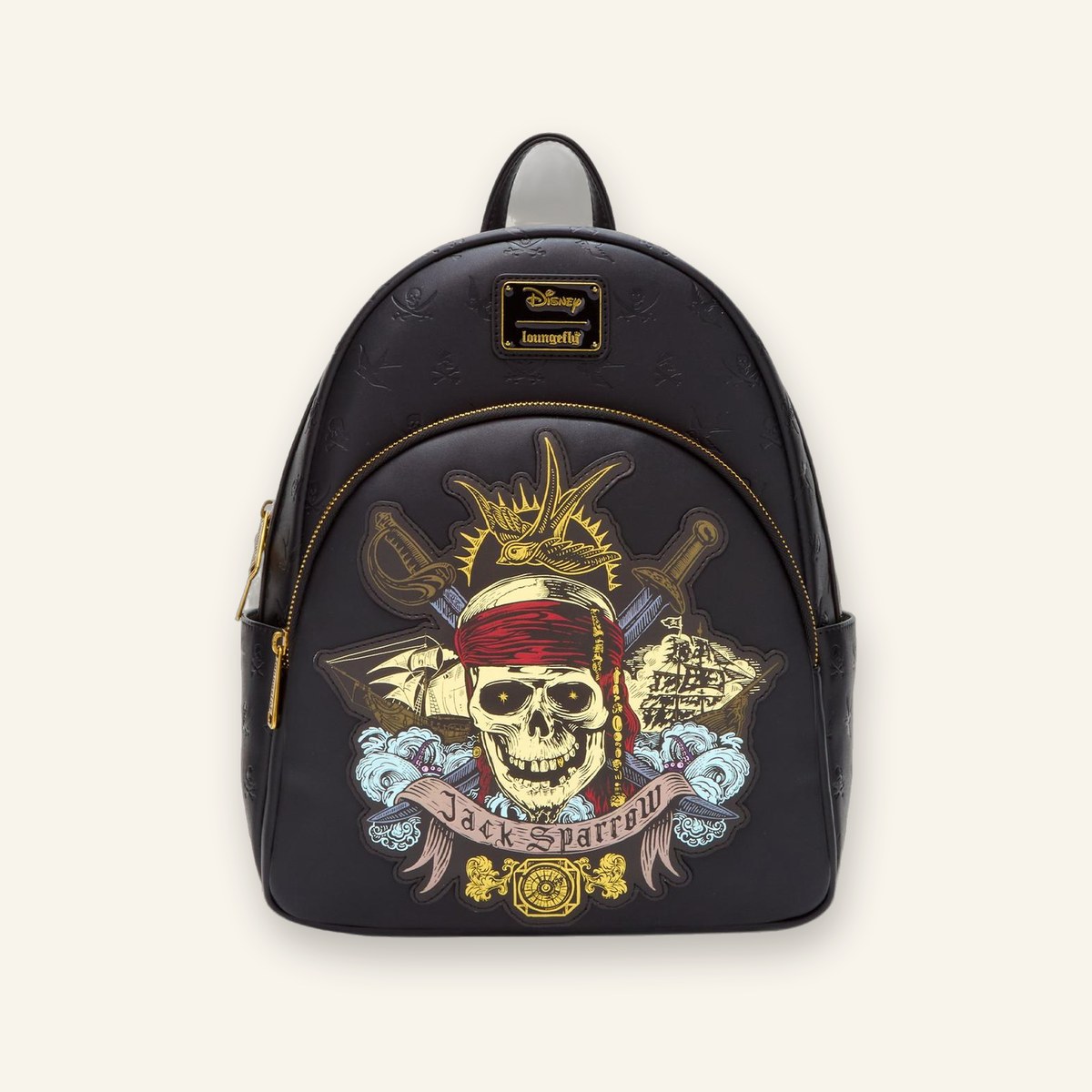 Loungefly Pirates of the Caribbean Jack Sparrow Skull Mini Backpack