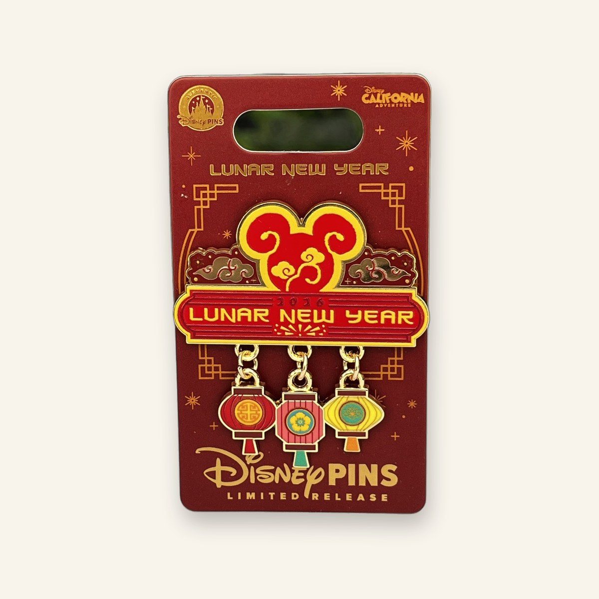 Lunar New Year 2026 Mickey Icon Lanterns Dangle Pin