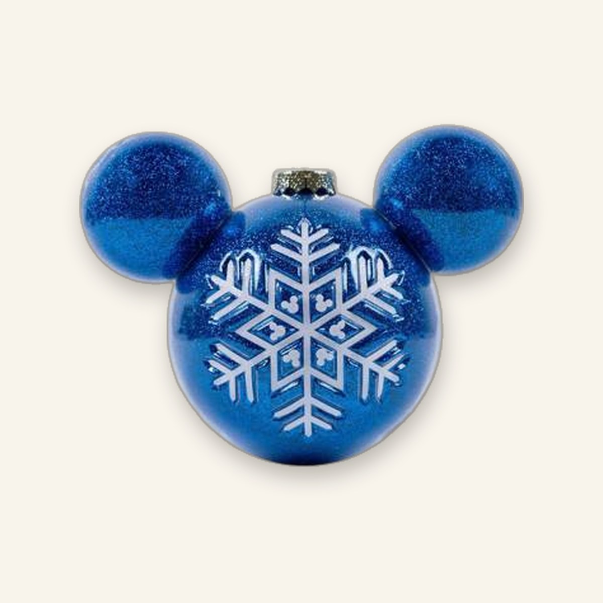 Mickey Icon Ball Ornament (Summer 2025, blue glitter)