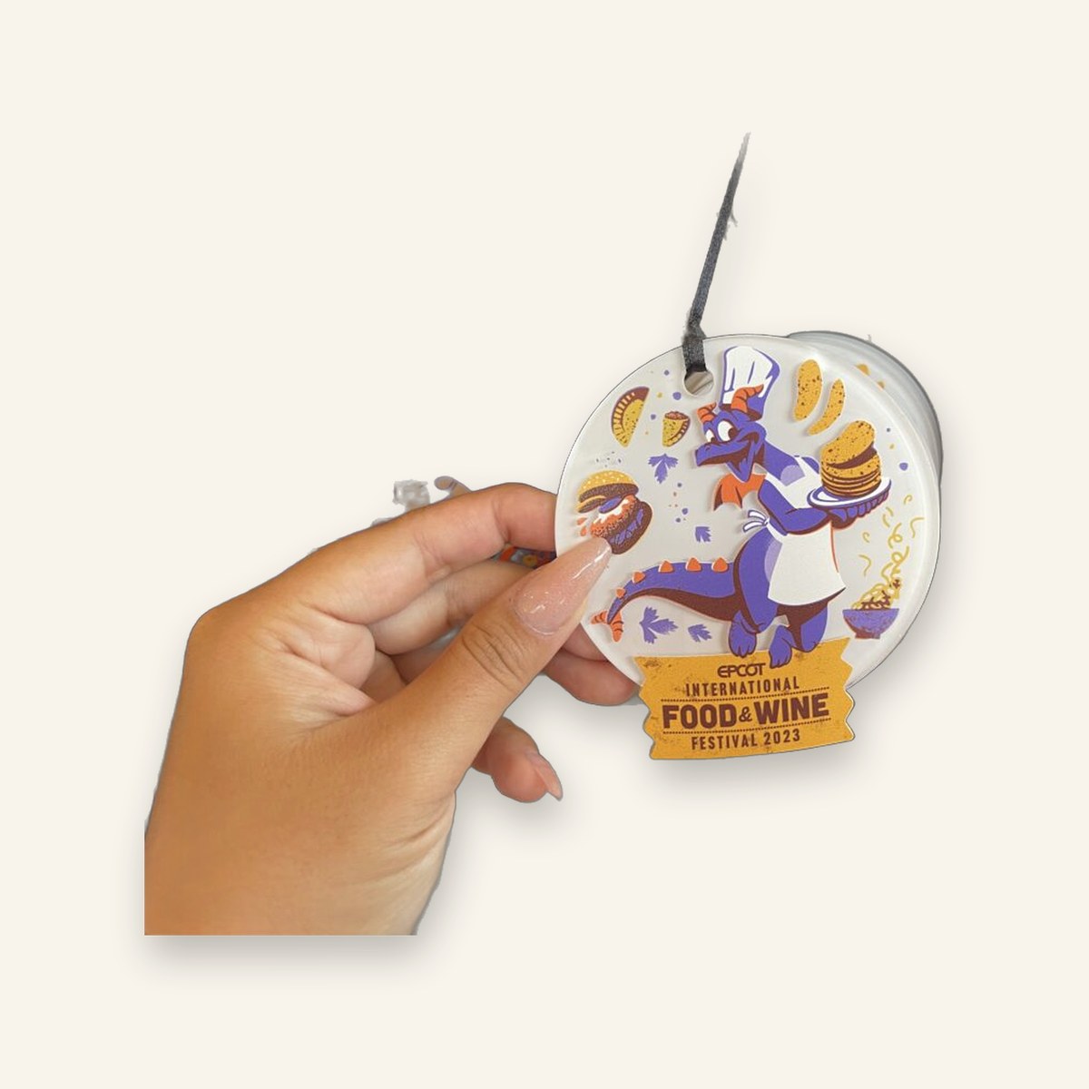 Mickey, Minnie & Figment Food & Wine Ornament Set