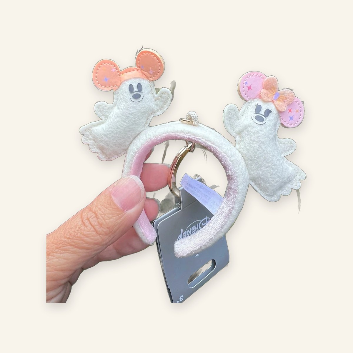 Mickey & Minnie Cutie Ghosts Ears Headband Bag Charm Keychain