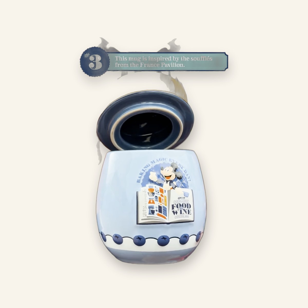 Soufflé-Inspired Food & Wine Mug