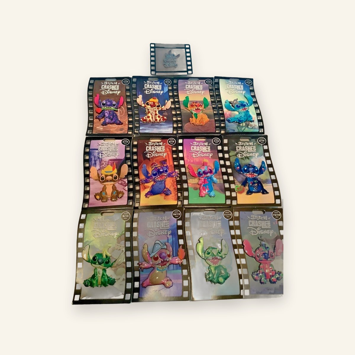 Stitch Crashes Disney Complete 12-Pin Set with Collector's Album